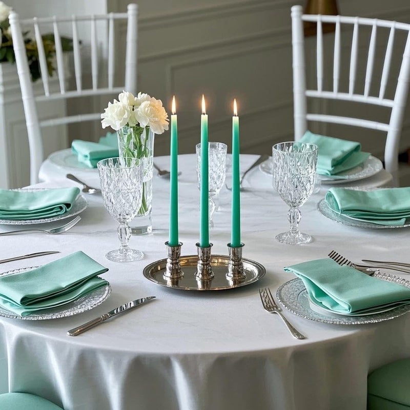 Sihuida 12-Pack Mint Green Taper Candles, 10 Inch Unscented Dripless Candlesticks, Long-Lasting Burn Time of 7-8 Hours, Perfect for Home Décor, Spring and St. Patrick's Day - Image 3